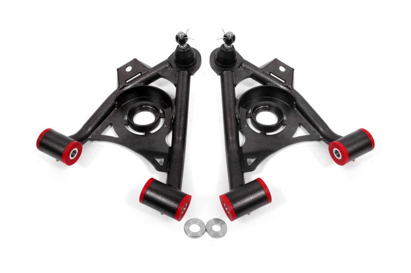 Ford Mustang Control Arms - Lower - BMR Suspension - Non-Adj, Standard Ball Joint, Spring Pocket - Black Hammertone - `94-`04 Ford Mustang Control Arms - Lower - BMR Suspension - Non-Adj, Standard Ball Joint, Spring Pocket - Black Hammertone - `94-`04